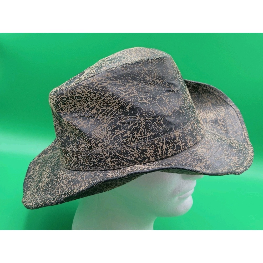 Dorfman Pacific DPC Scala Classico Cowboy Hat Brown Faux Leather Size Large
